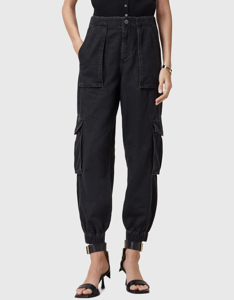 Freda Denim Trouser - Black