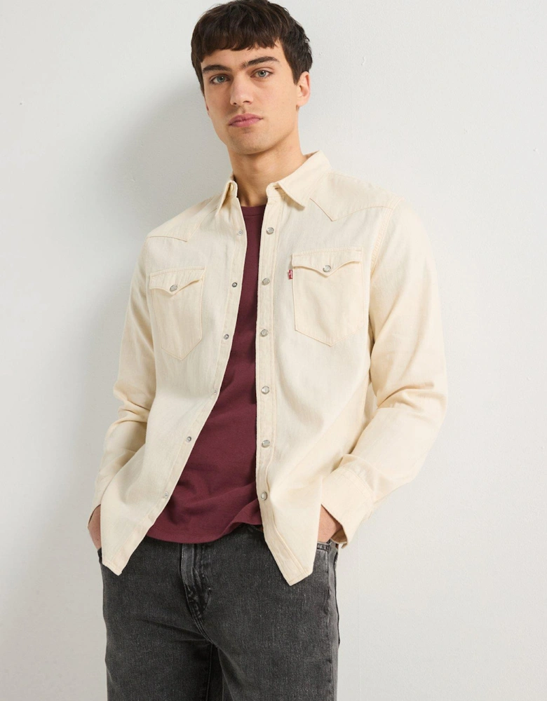 Barstow Western Standard Denim Shirt - Cream