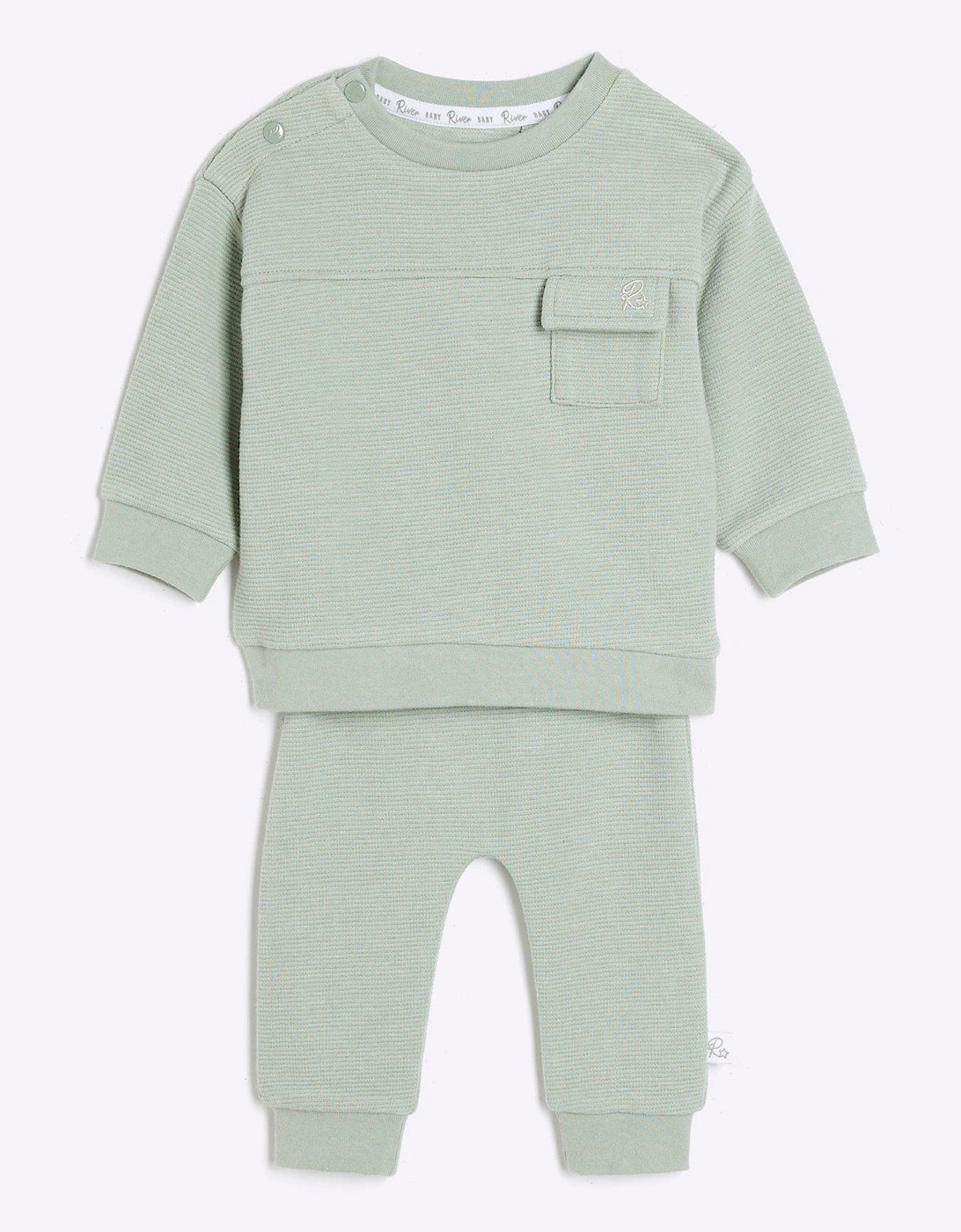 Baby Boys Ottoman Sweatshirt Set - Khaki