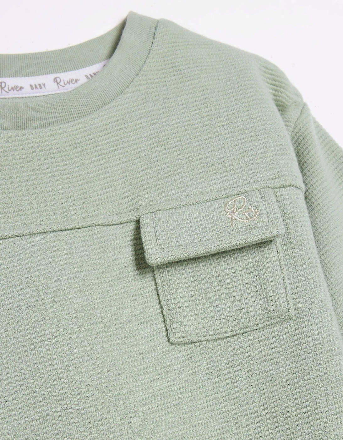 Baby Boys Ottoman Sweatshirt Set - Khaki