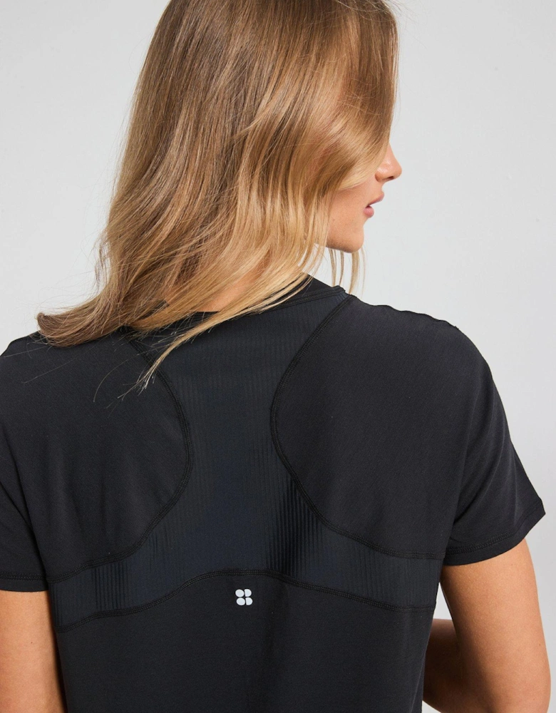 Womens Training Breathe Easy Short Sleeve Top - Black