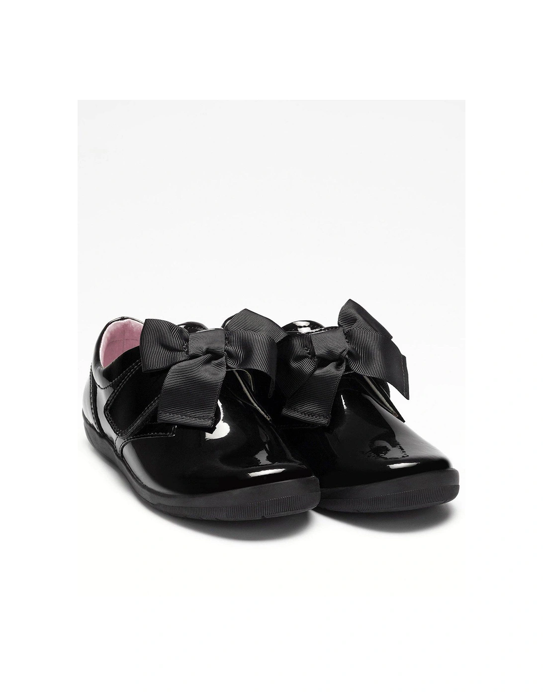 Elizabeth Bow School Shoe - Black