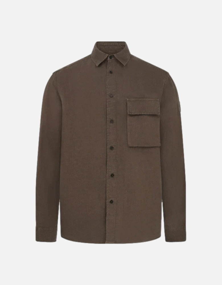 Scale LS Linen Shirt Army Olive