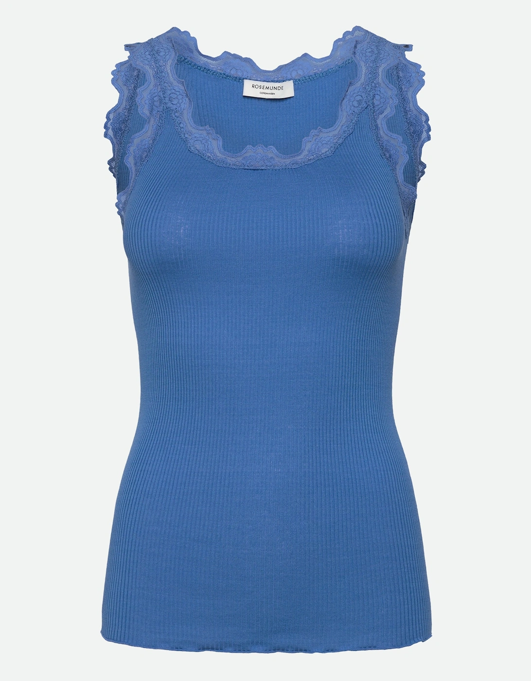 Babette silk and lace vest in french blue, 4 of 3