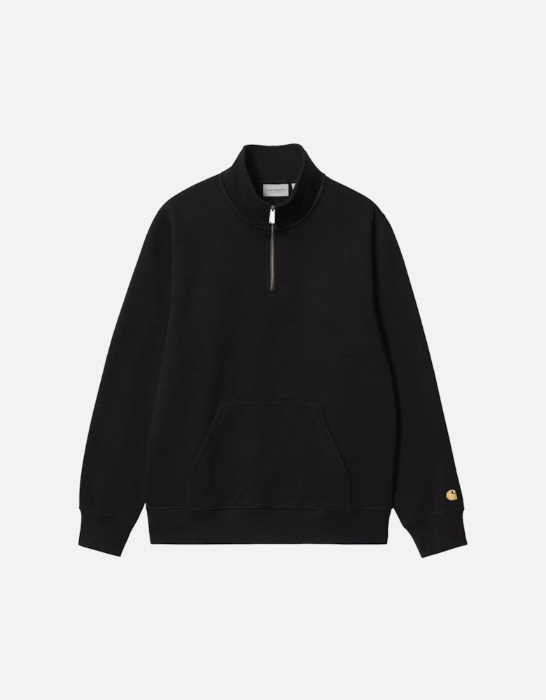 Chase Neck Zip Sweatshirt - Black/Gold