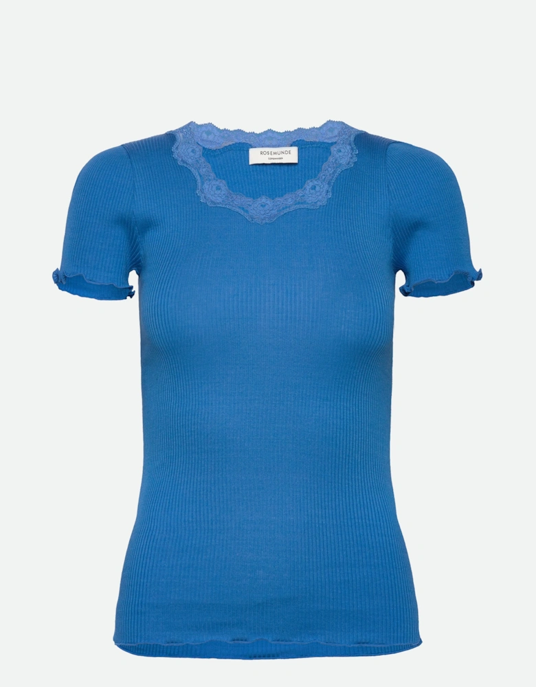 Beatha short sleeve regular O neck in french blue