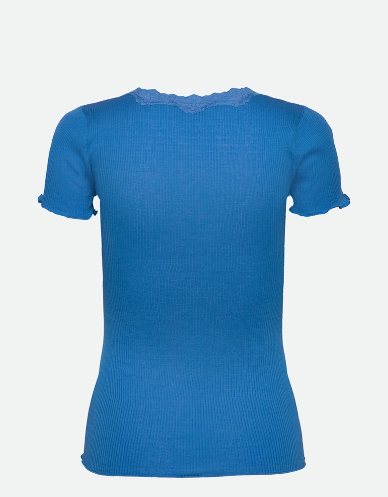 Beatha short sleeve regular O neck in french blue