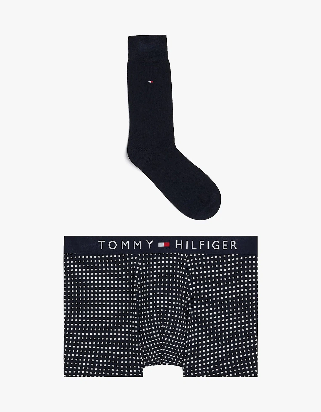 Men's Tommy Hilfiger ORIGINAL Mens Trunk & Sock Gift Set Navy - Blue - Size: 32/34/35