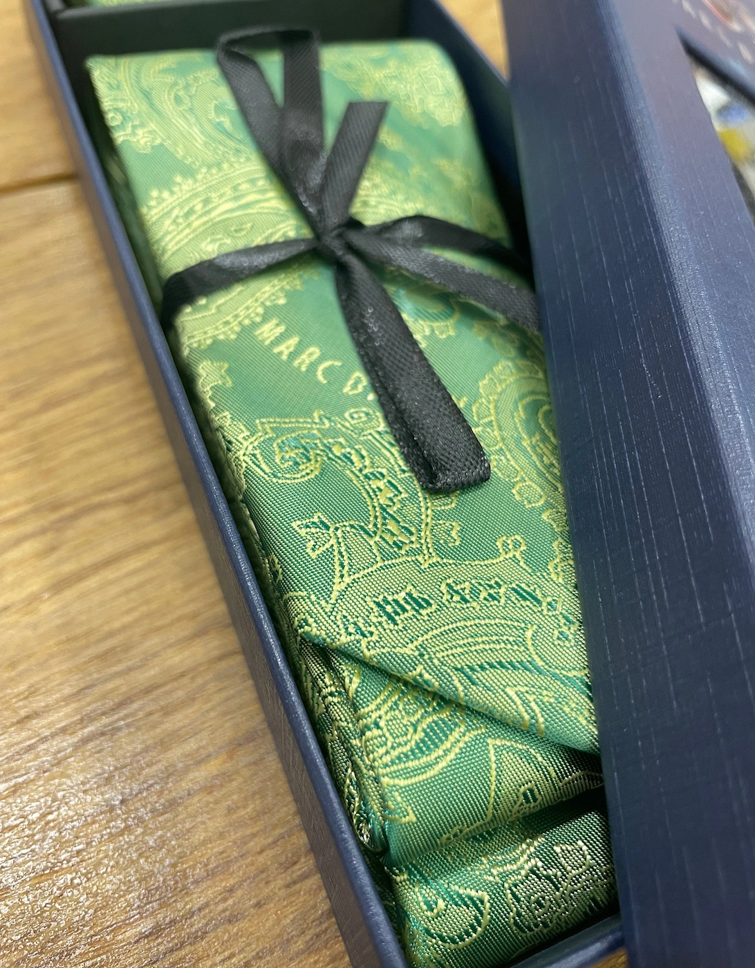 Paisley Tie & Pocket Square Set - Green