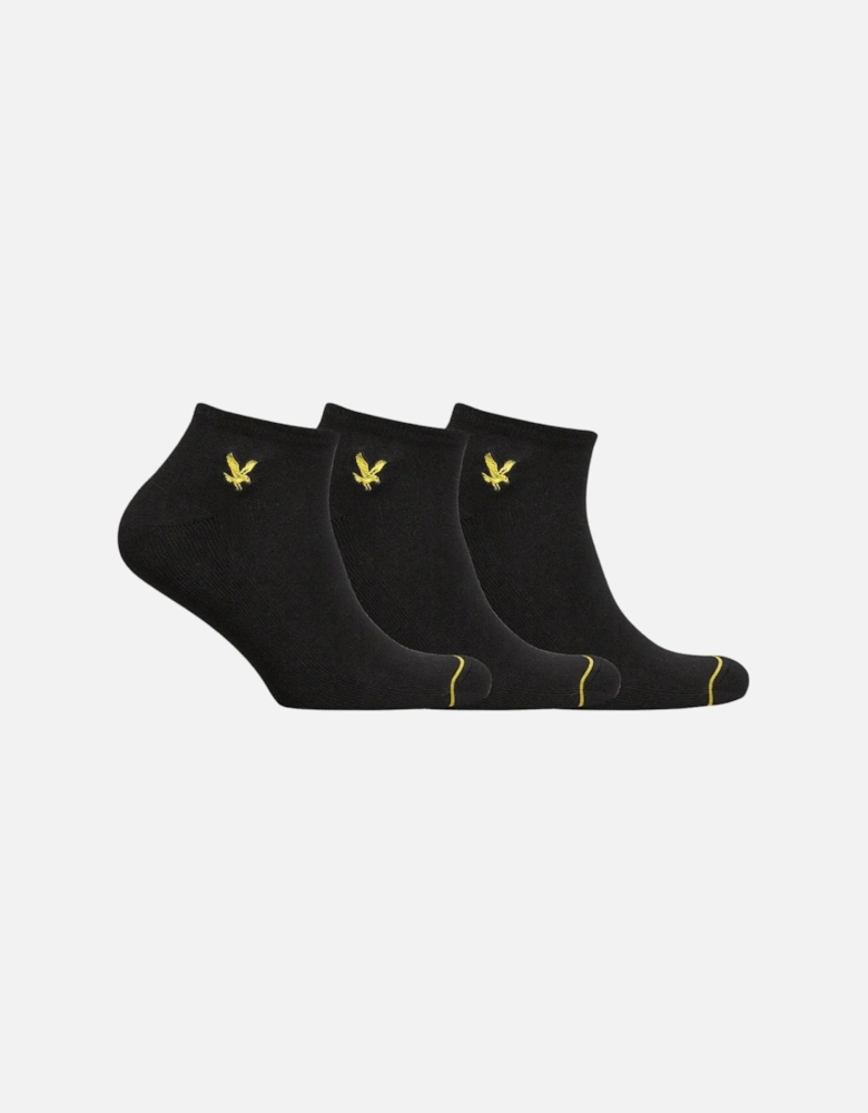 3-Pack Ross Trainer Socks, Black