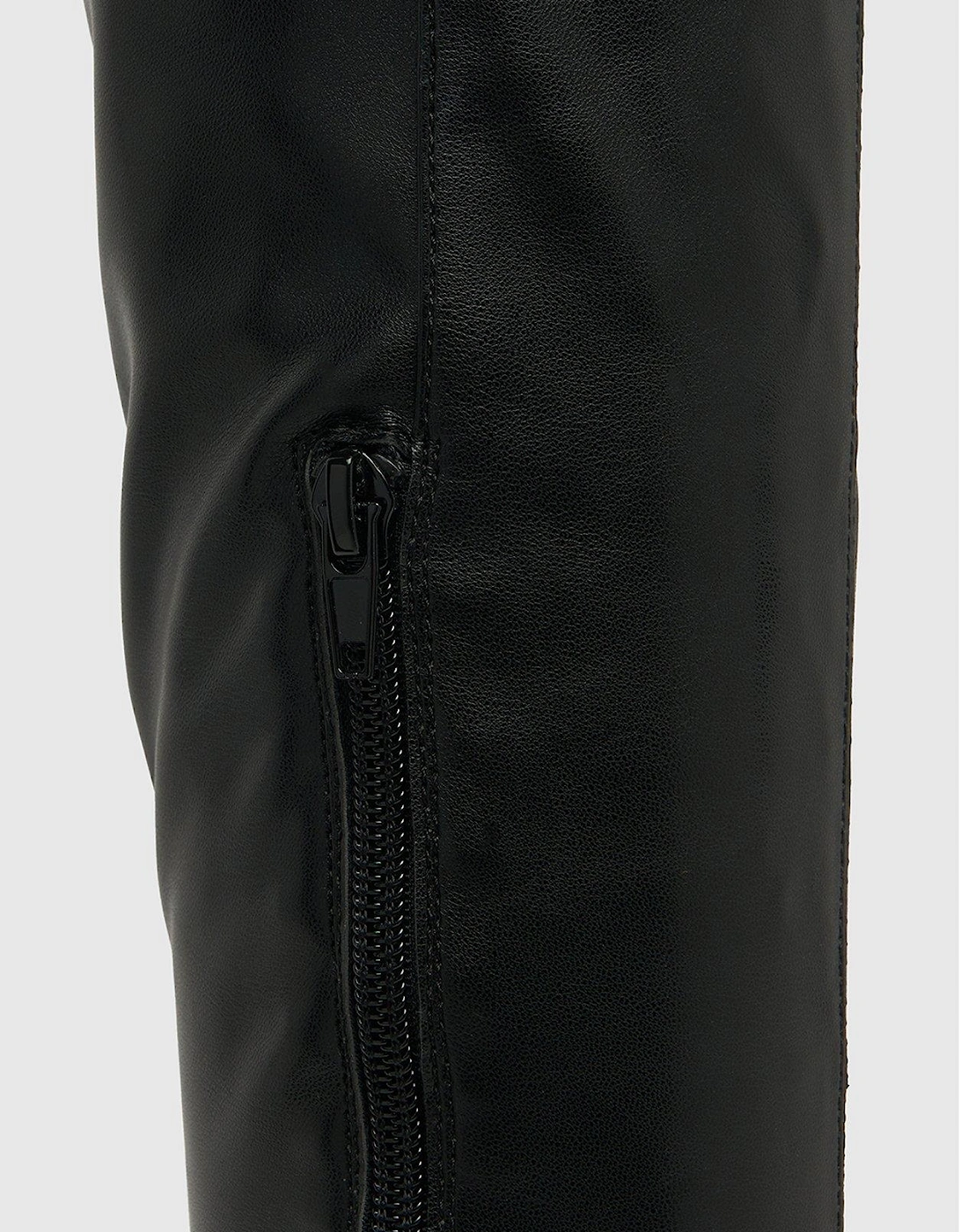 Danielle Platform Stretch Knee Boot - Black