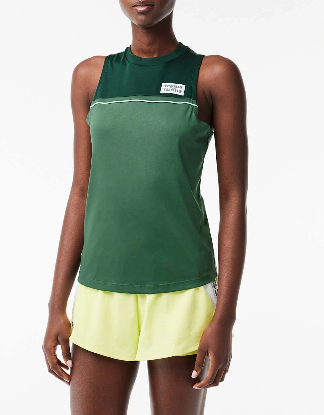 Lacoste Women's Contrast Stretch Cotton Sport Tank - Multi - Size: 6