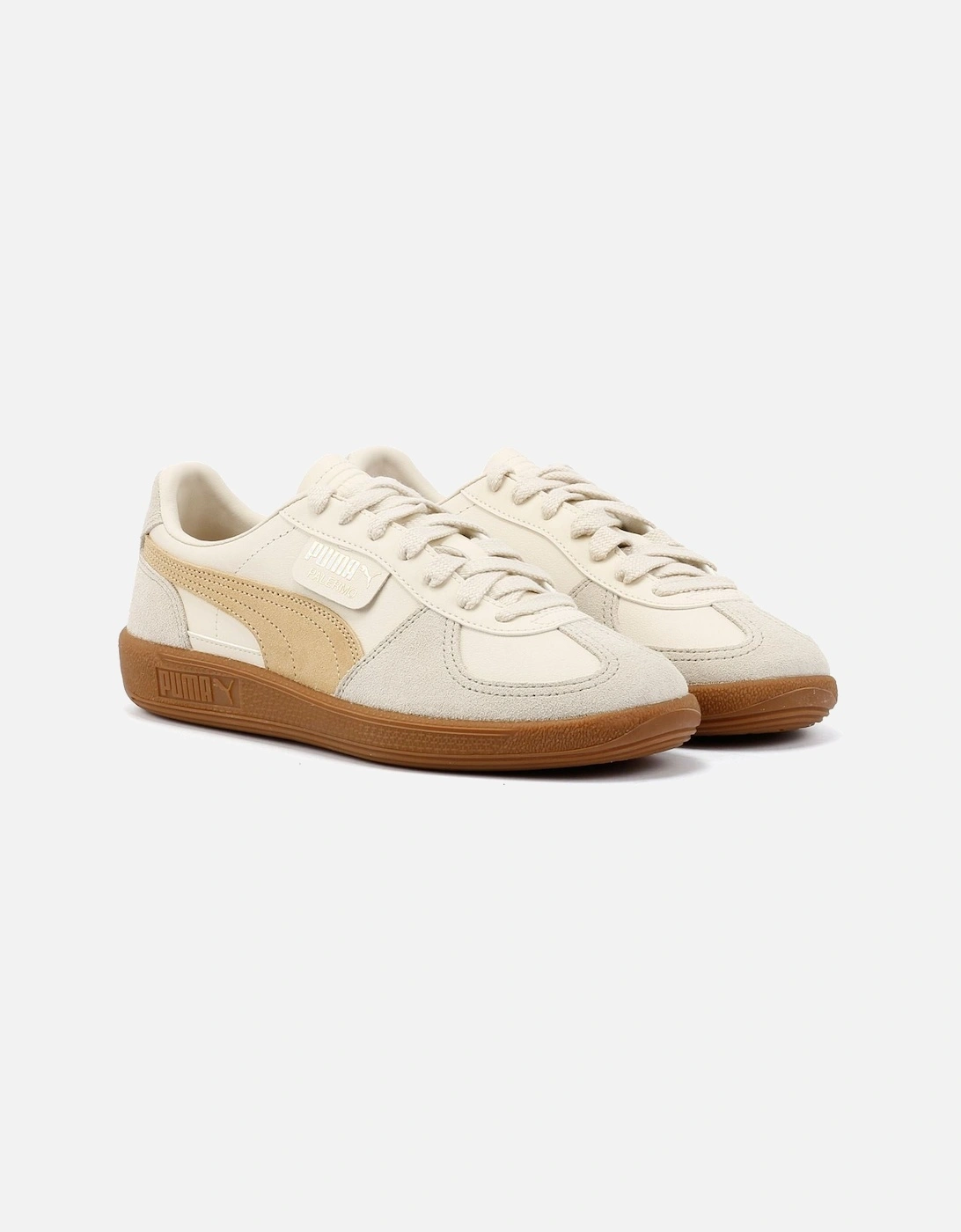 Palermo Leather Snow/Desert Dust Trainers, 9 of 8