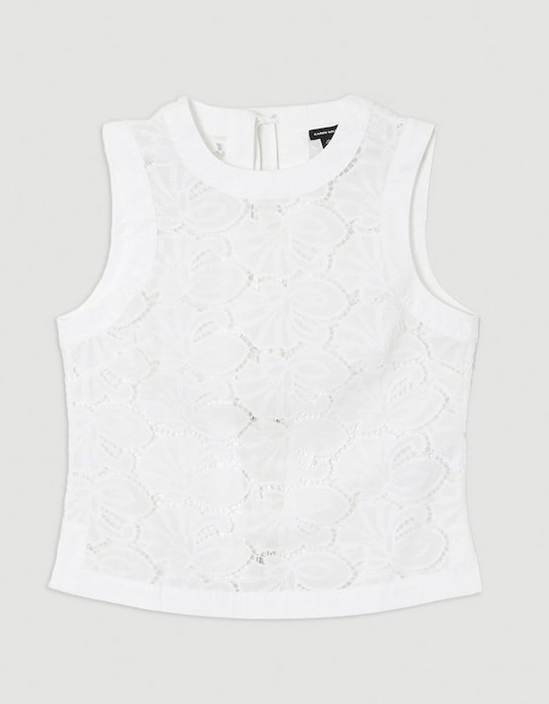 Cotton Cutwork Woven Shell Top