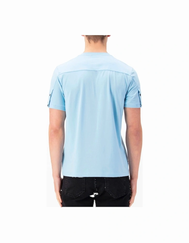 Luke Shanghai Jersey Crew Reg Fit T Shirt Sky Blue