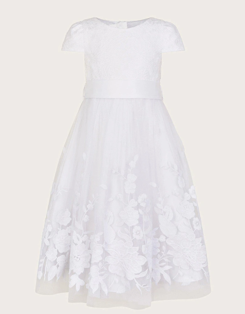 Girls Sorcha Lace Communion Dress - White