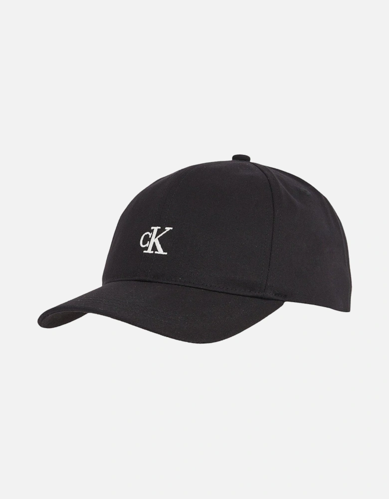 Kids Monogram Baseball Cap - Black