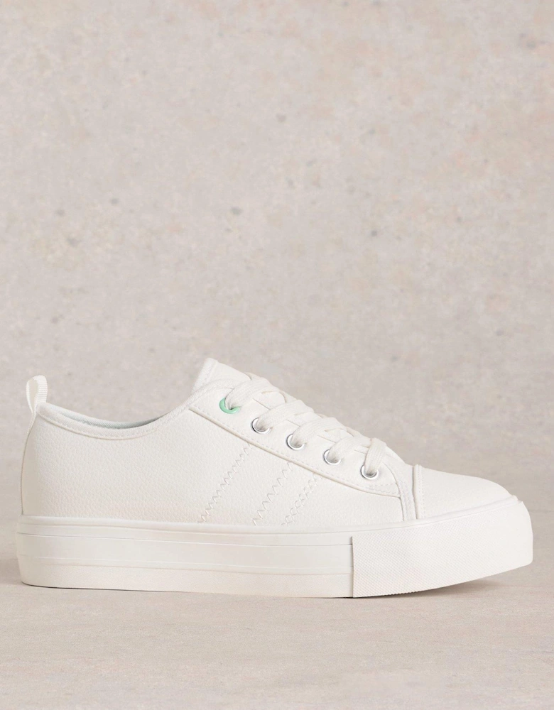 Pippa Flatform Trainer - White