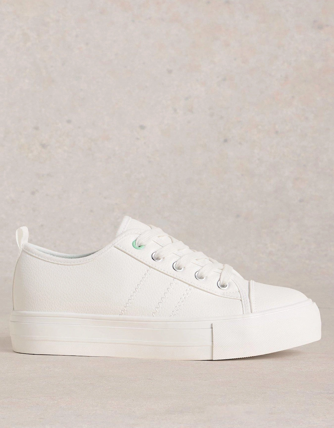 Pippa Flatform Trainer - White, 2 of 1