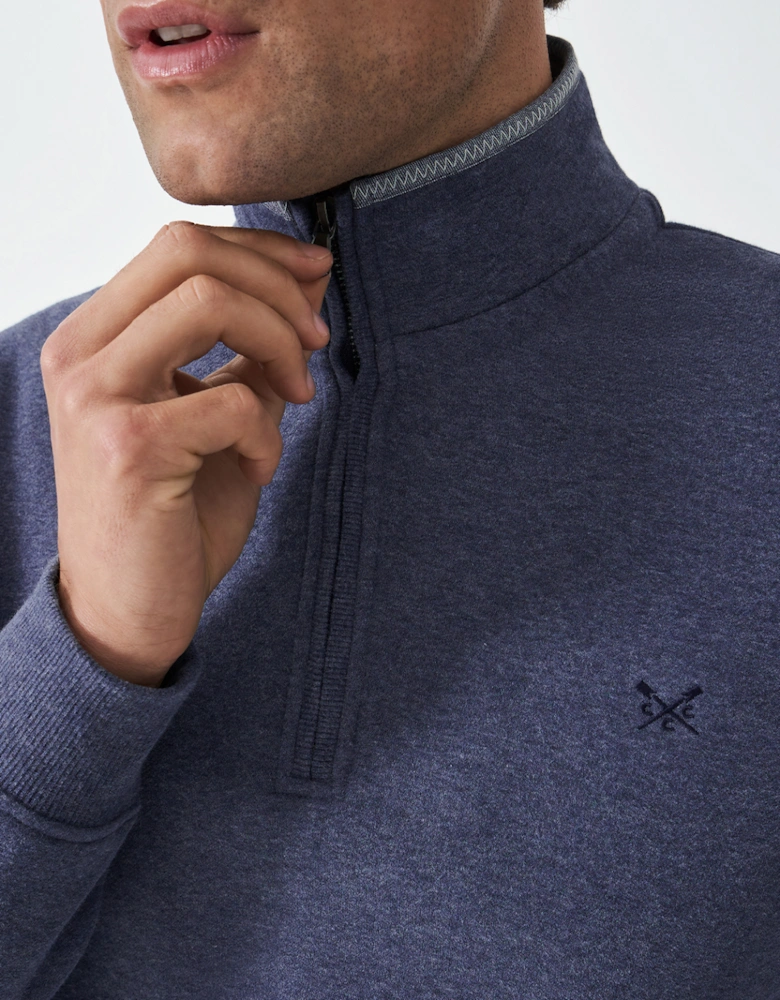 Men's Classic 1/2 Zip Sweat Steel Blue