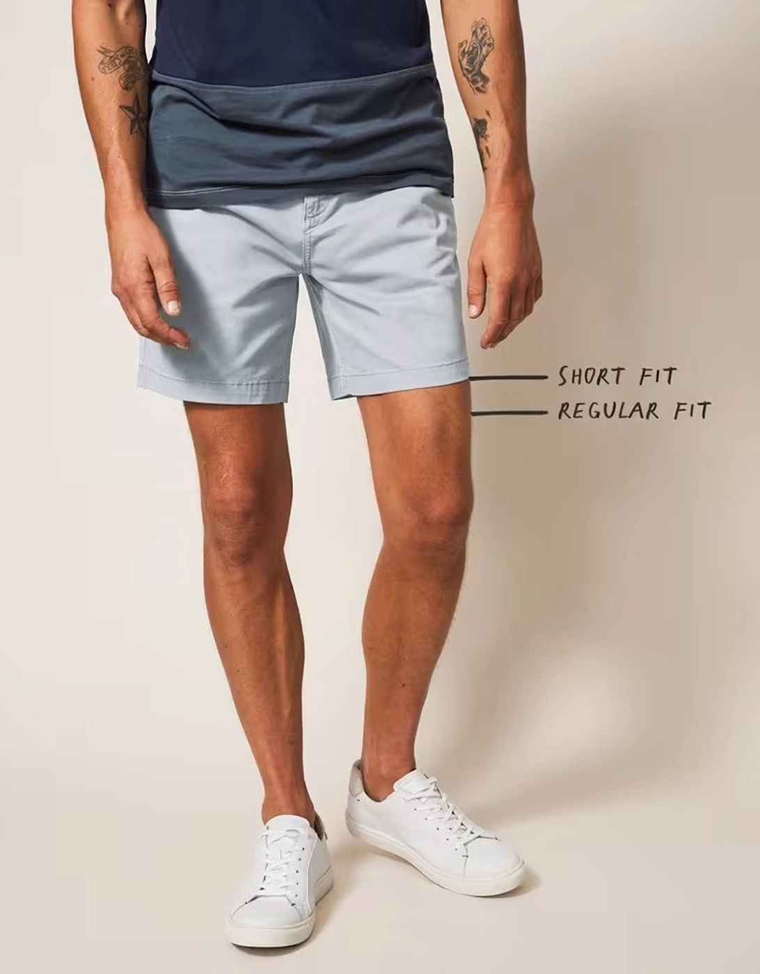 Men's Sutton Organic Chino Short Light Grey