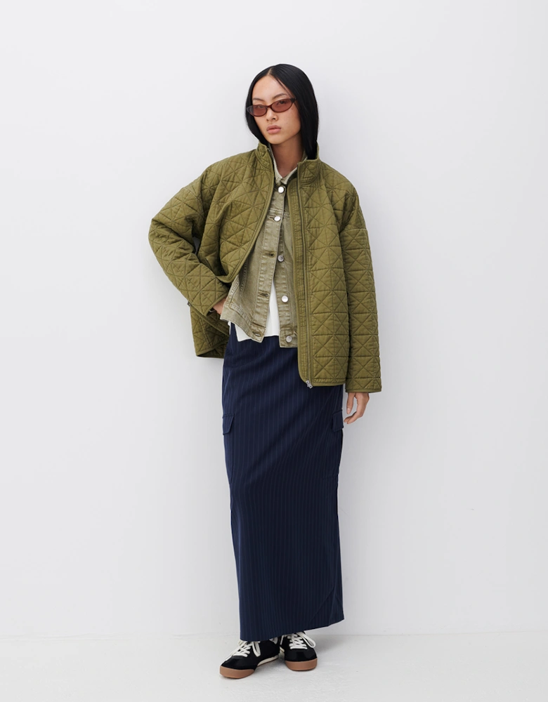 Esmall Quilted Long Sleeve Jacket Capulet Olive