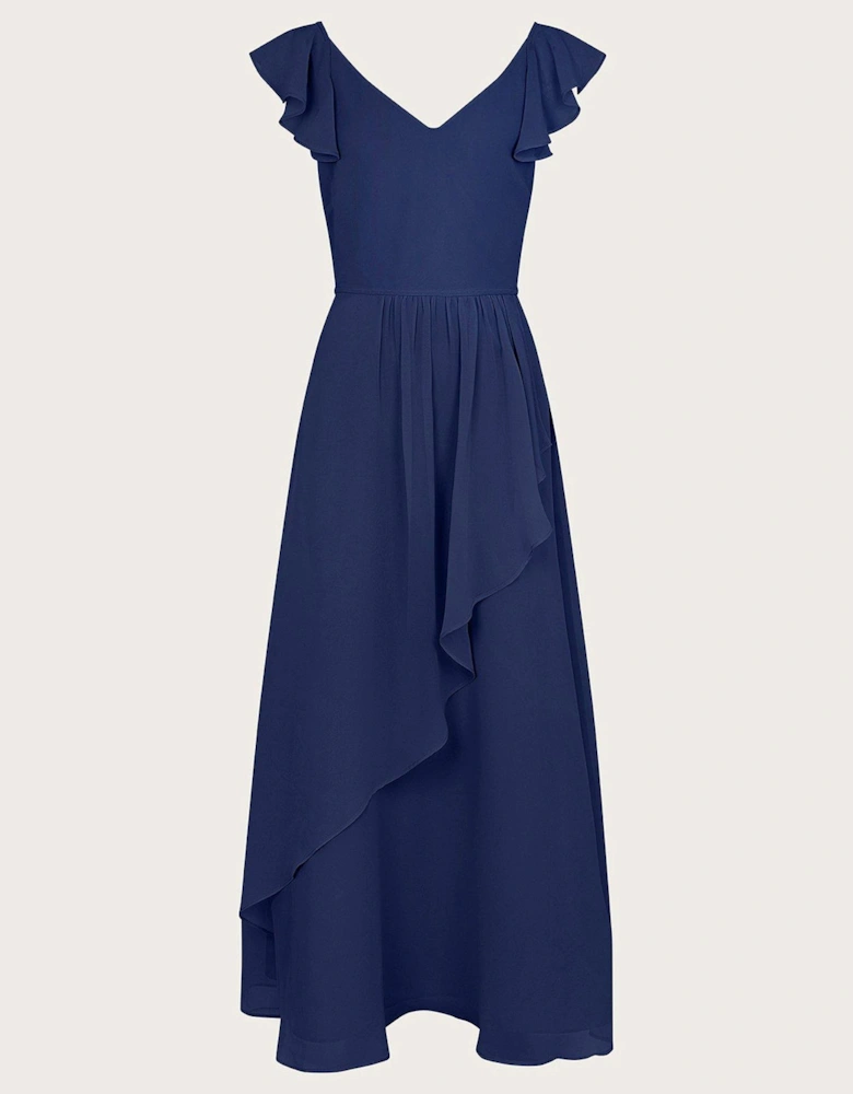 Girls Indie Tie Back Prom Dress - Navy