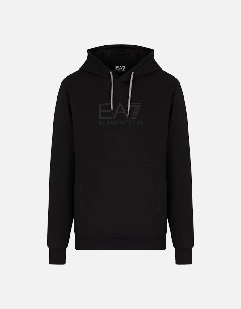 Emporio Armani Visibility Tonal Logo Hooded Sweatshirt Black