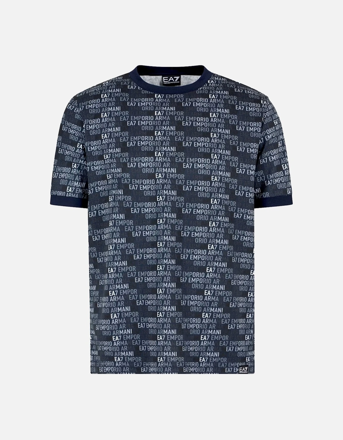 Emporio Armani Logo Series Monogram Print T-Shirt Armani Blue, 5 of 4