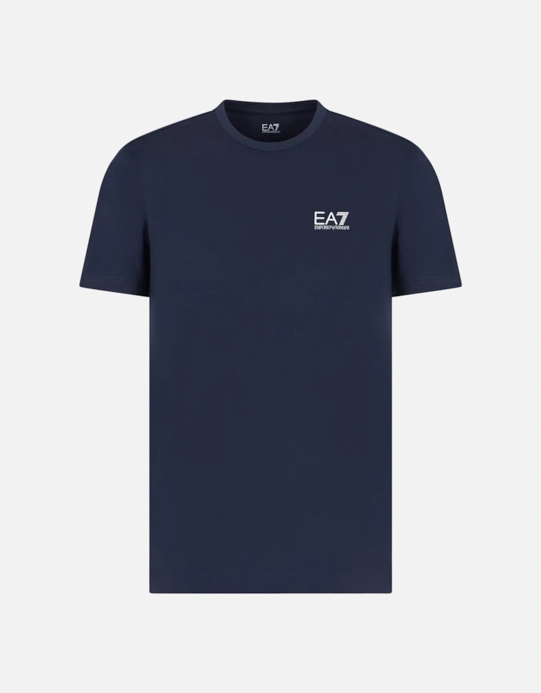 Emporio Armani Pima Cotton Identity T-Shirt Armani Blue/Silver Logo