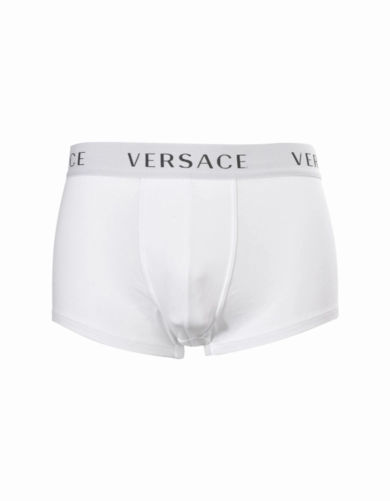 2-Pack Classic Logo Low-Rise Boxer Trunks, White