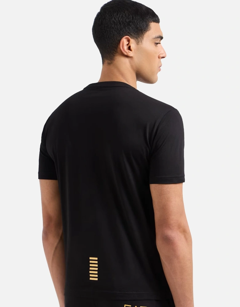 Emporio Armani Pima Cotton Identity T-Shirt Black/Gold