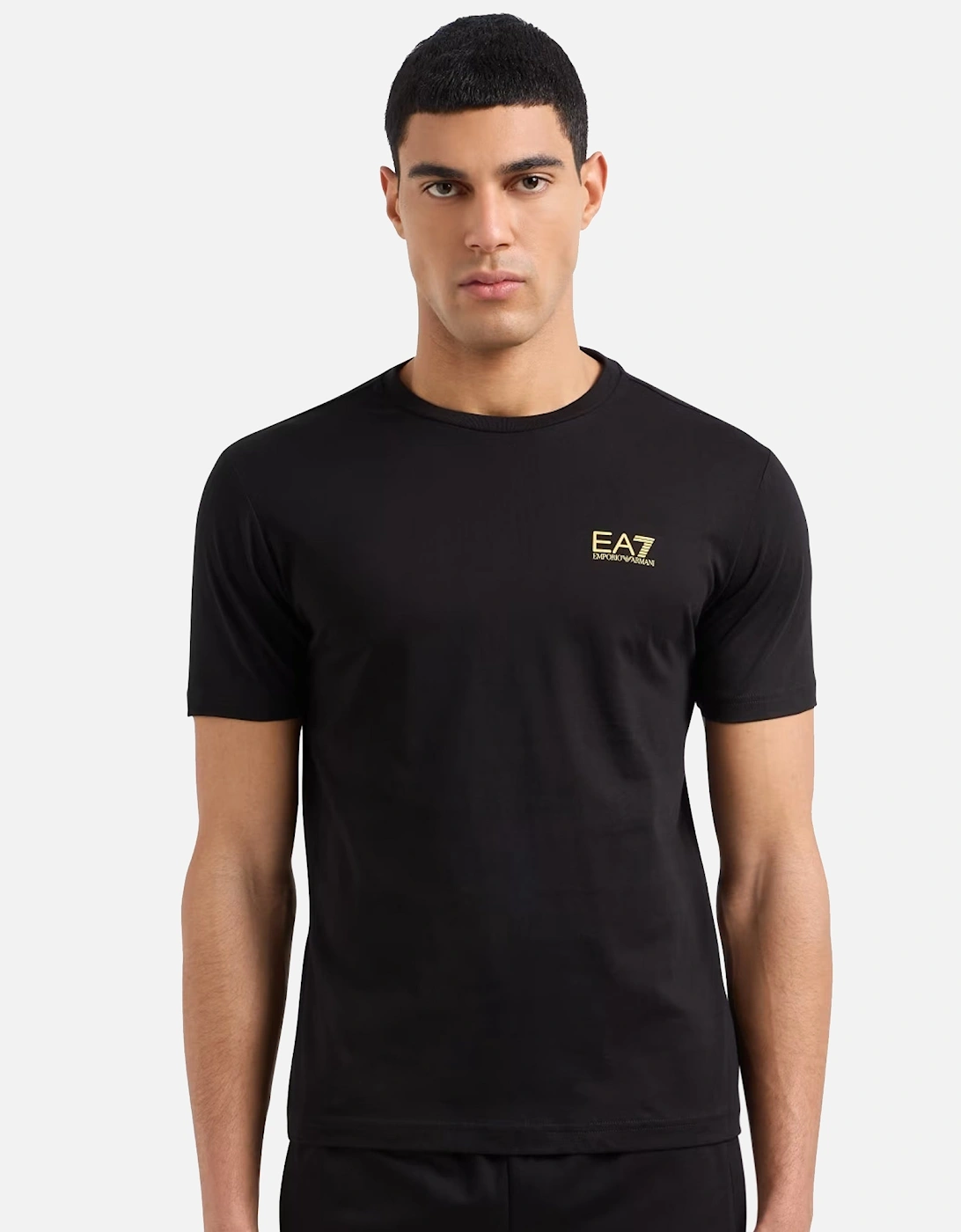 Emporio Armani Pima Cotton Identity T-Shirt Black/Gold