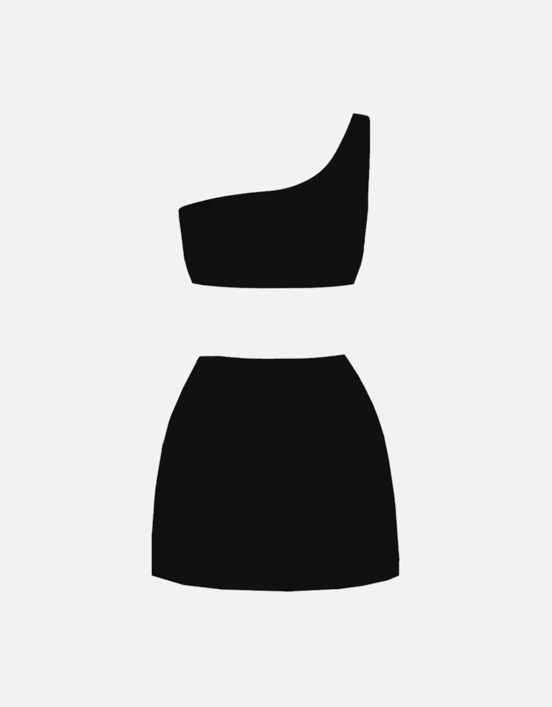 Callie Co-ord Velvet Top Only - Black