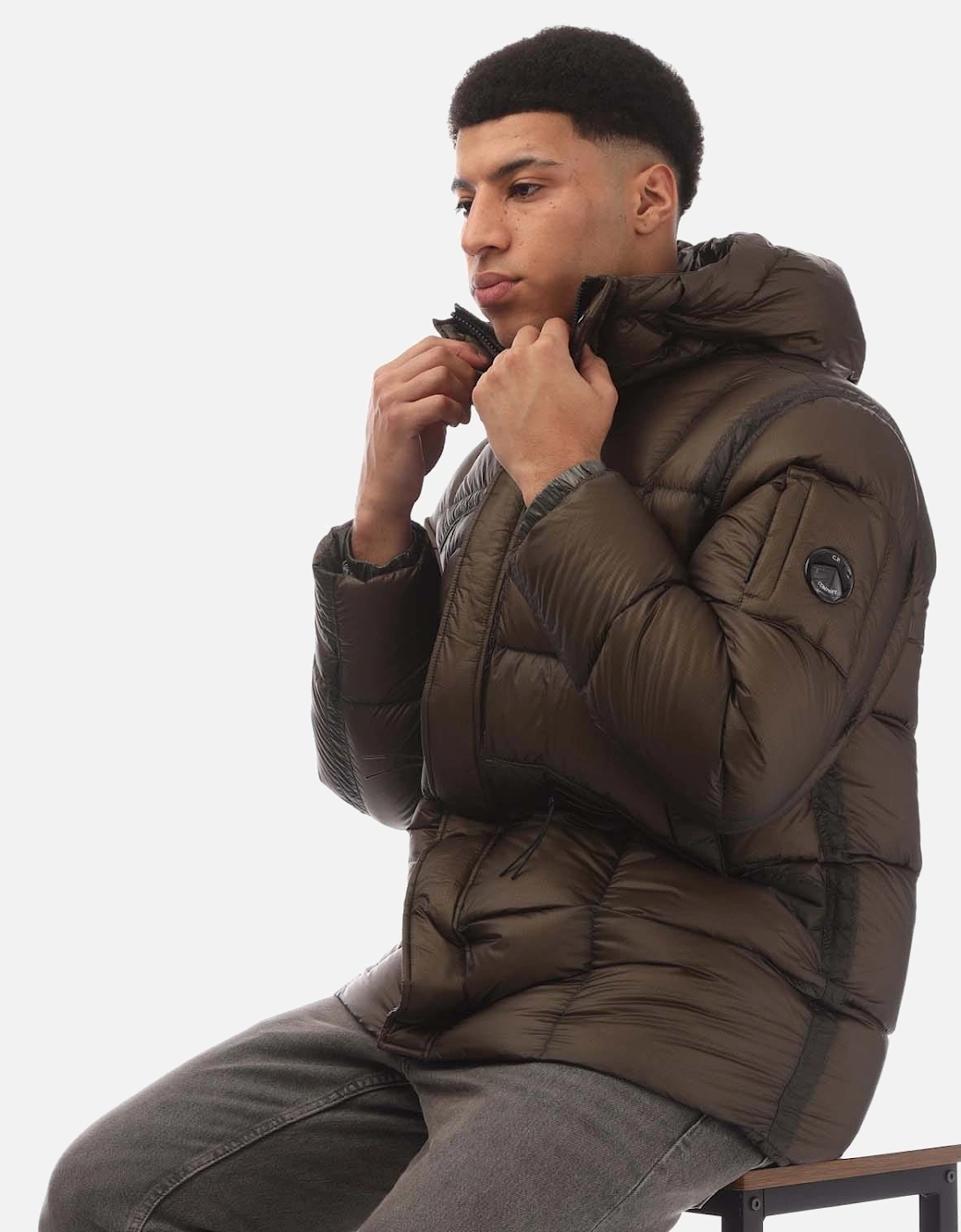 D.D. Shell Hooded Long Down Jacket