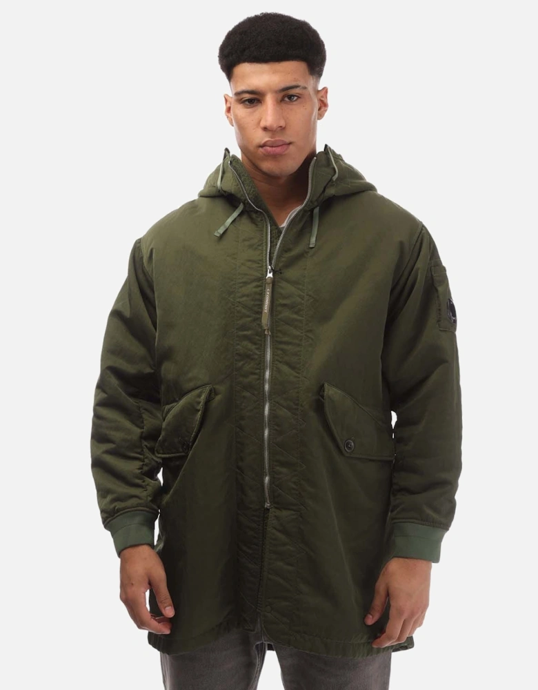 Nylon B Lined Hooded Parka Jacket