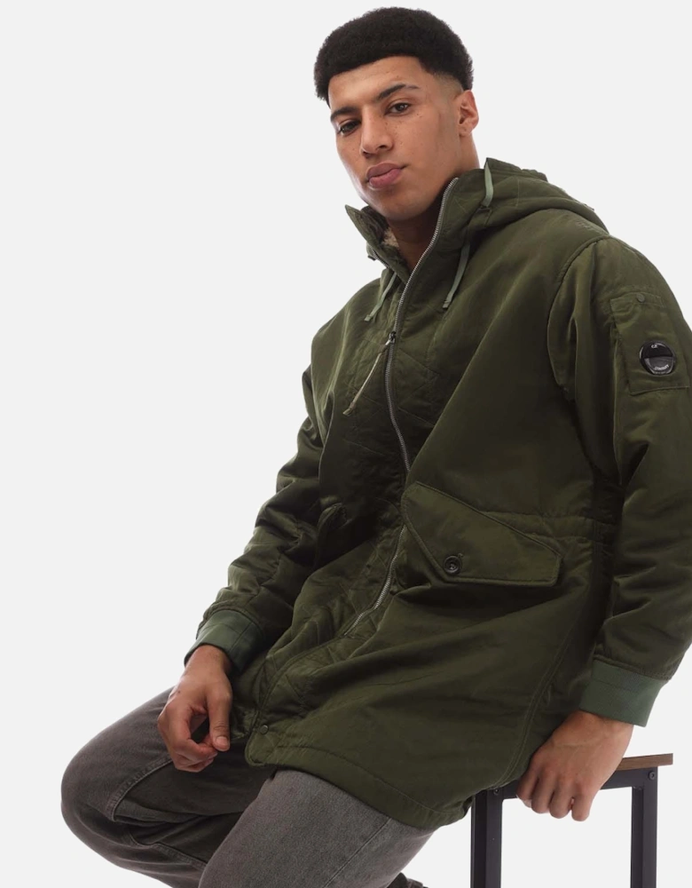 Nylon B Lined Hooded Parka Jacket