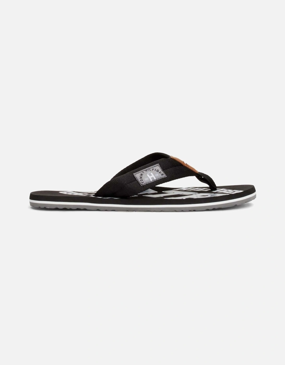Tommy Hilfiger Men's Essential Beach Flip Flops - Black - Size: 9