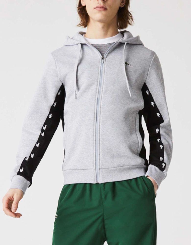 Mens Colourblock Fleece Zip Hoody