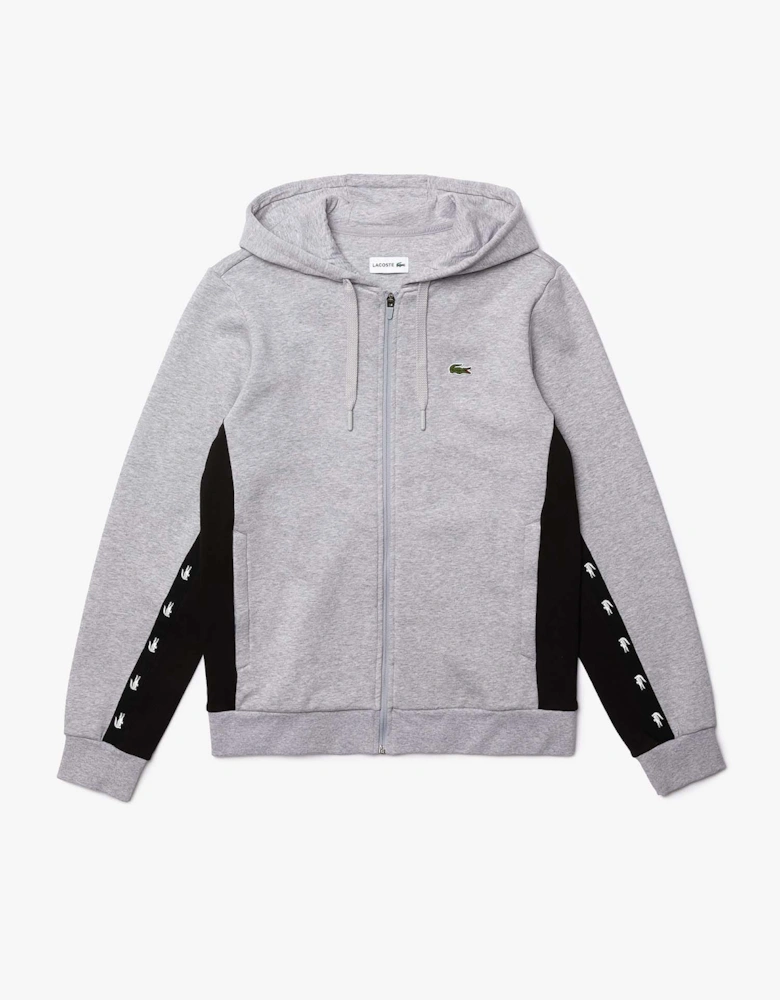 Mens Colourblock Fleece Zip Hoody