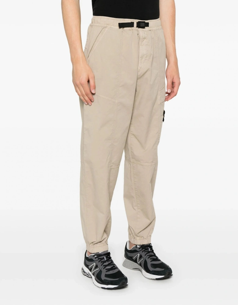 Cuffed Combat Pants Beige