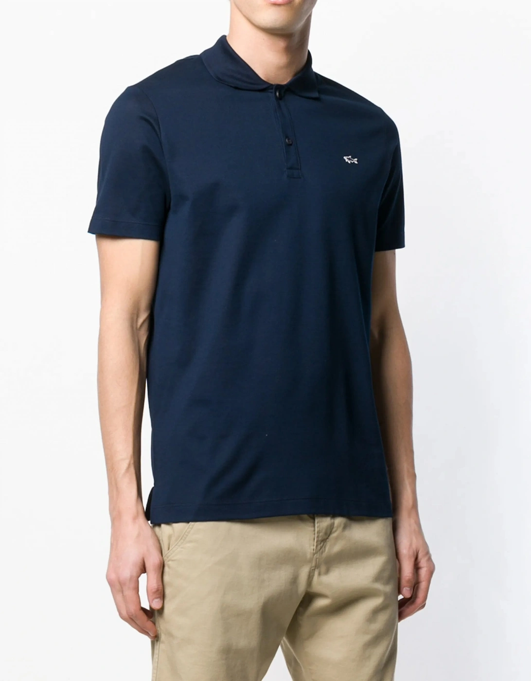 Shark Badge Pique Polo Navy