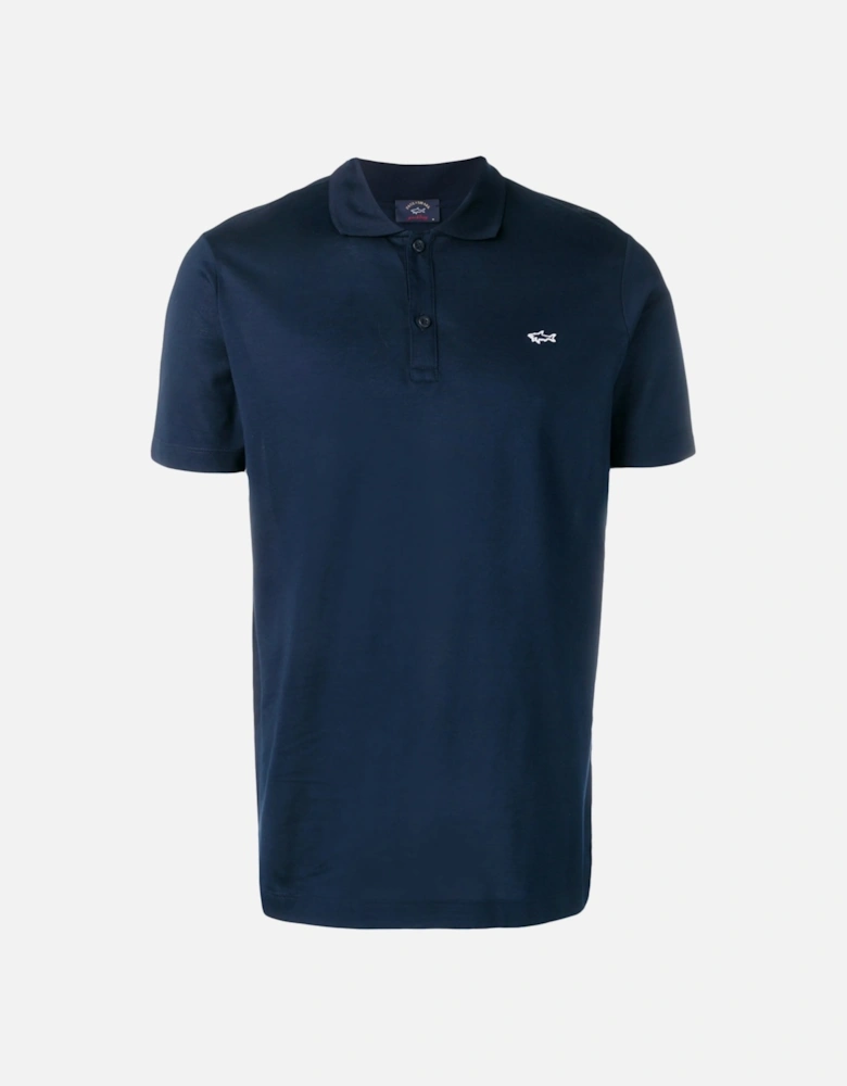 Shark Badge Pique Polo Navy