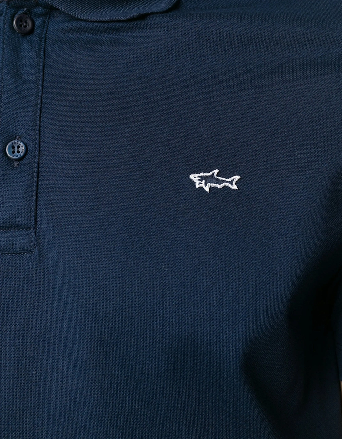 Shark Badge Pique Polo Navy