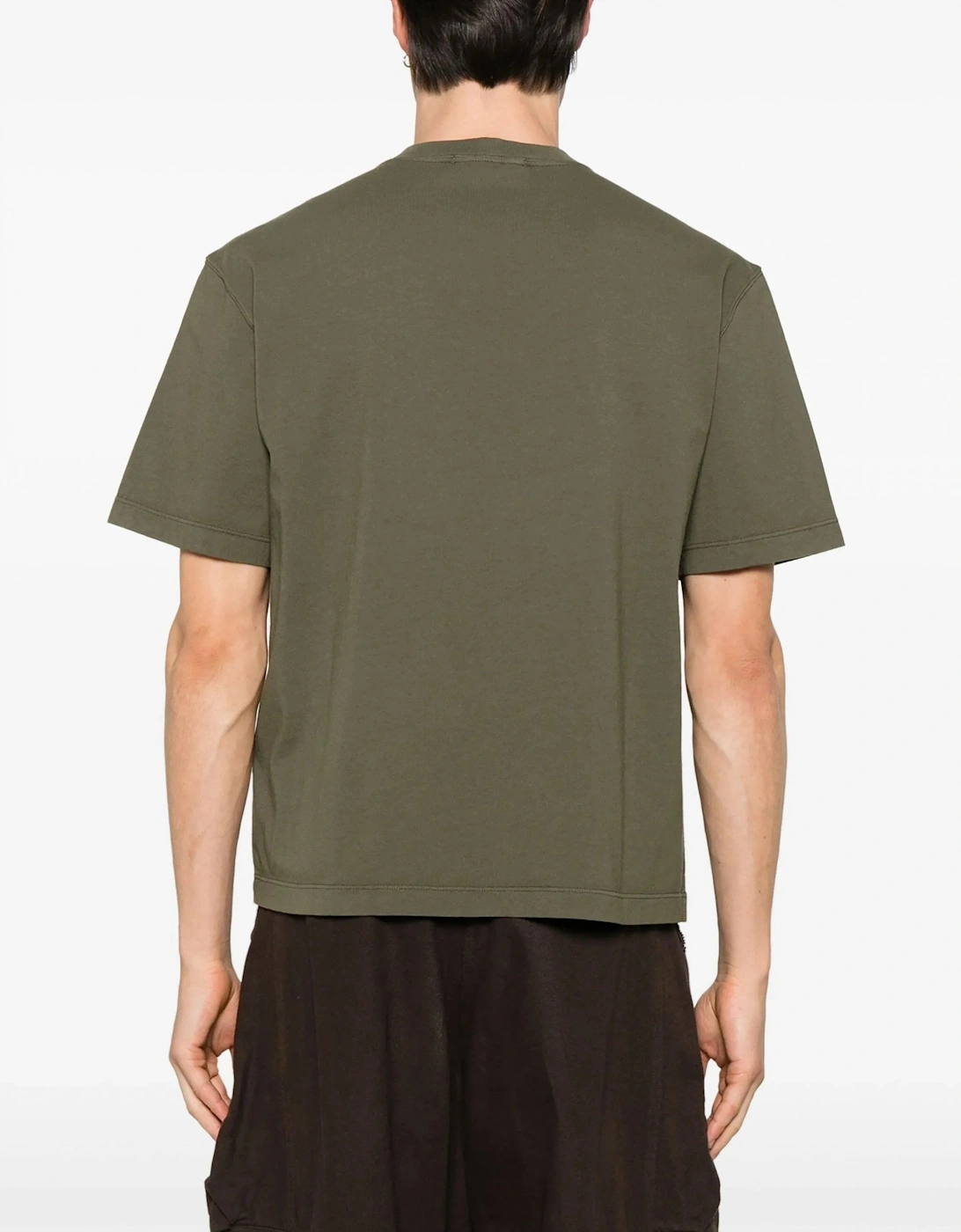 210034 Compass Patch Cotton T-shirt Khaki