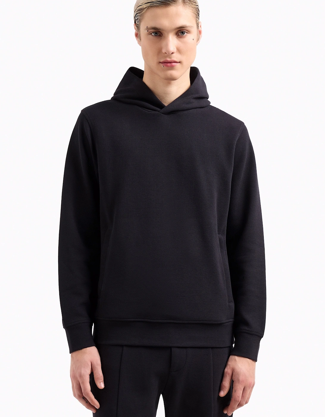 Branded Hooded Top Navy