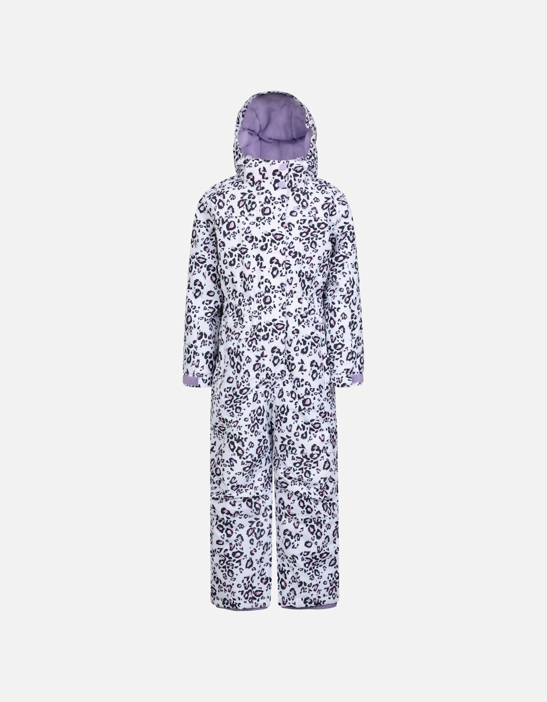 Childrens/Kids Cloud Leopard Print Snowsuit, 5 of 4