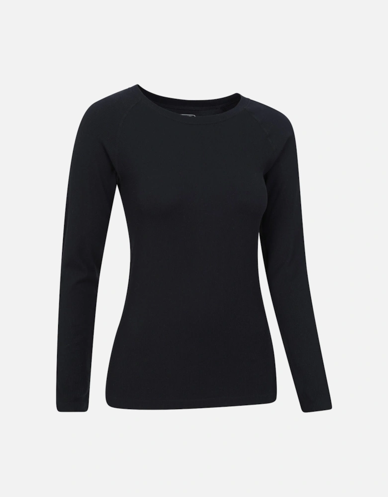 Womens/Ladies Carmel Ribbed Seamless Thermal Top