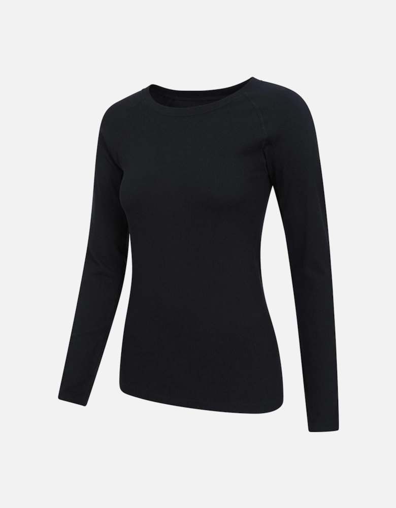 Womens/Ladies Carmel Ribbed Seamless Thermal Top