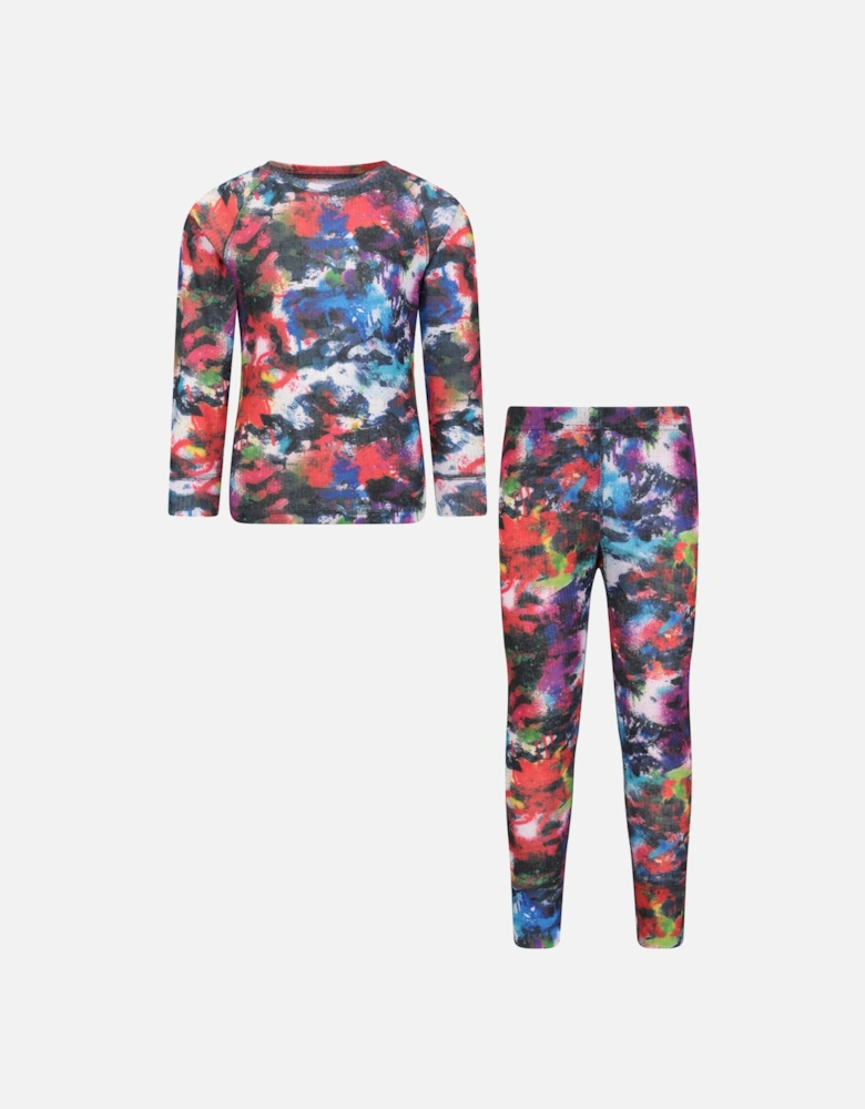 Childrens/Kids Talus Painted Effect Long-Sleeved Base Layer Set